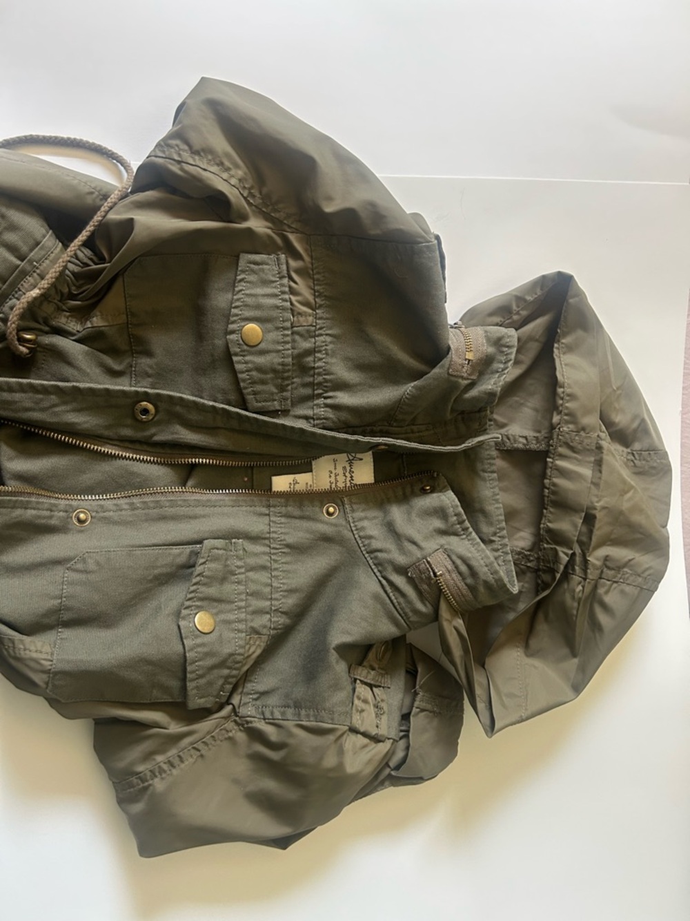 American Rag Olive Utility Drawstring Jacket - Picture 5 of 10